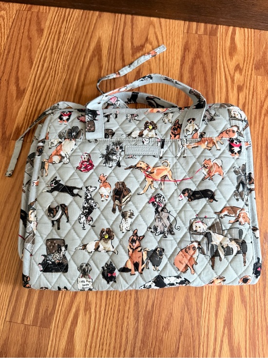 Vera Bradley Accessories - Vera Bradley Quilted Dog Print Travel Case - Light Blue with Multicolor Dogs